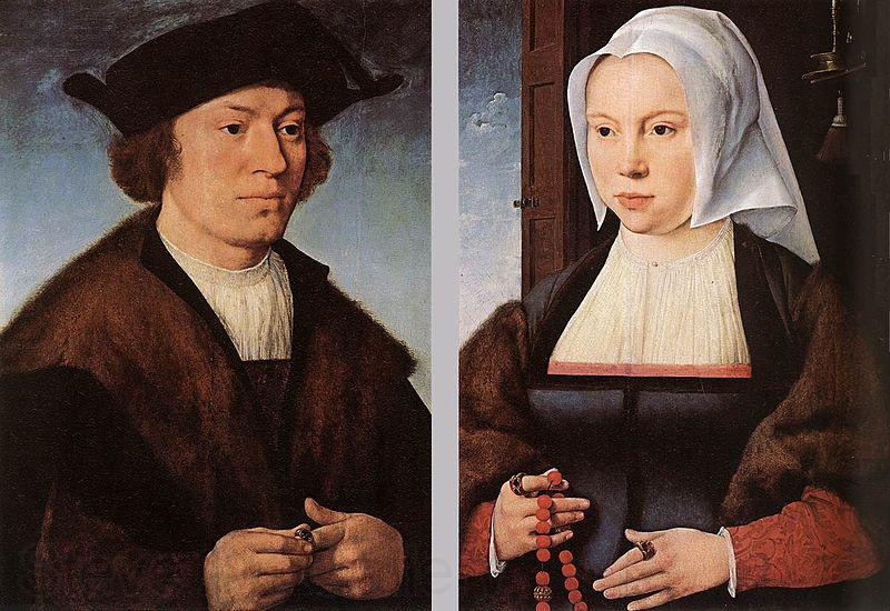 Joos van cleve Portrait of a Man and Woman Spain oil painting art